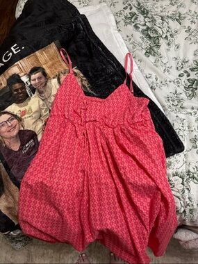 lei Pink Printed Spaghetti-Strap Sundress